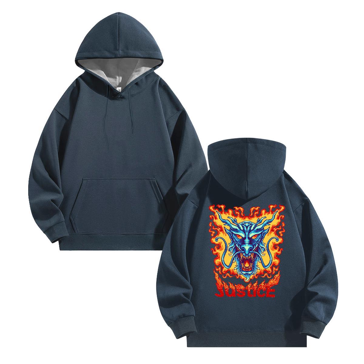 Factory Direct Hoodie Men DIY Anime Loose Mens Hoodie Tops Street Casual Velvet Thick Breathable Soft