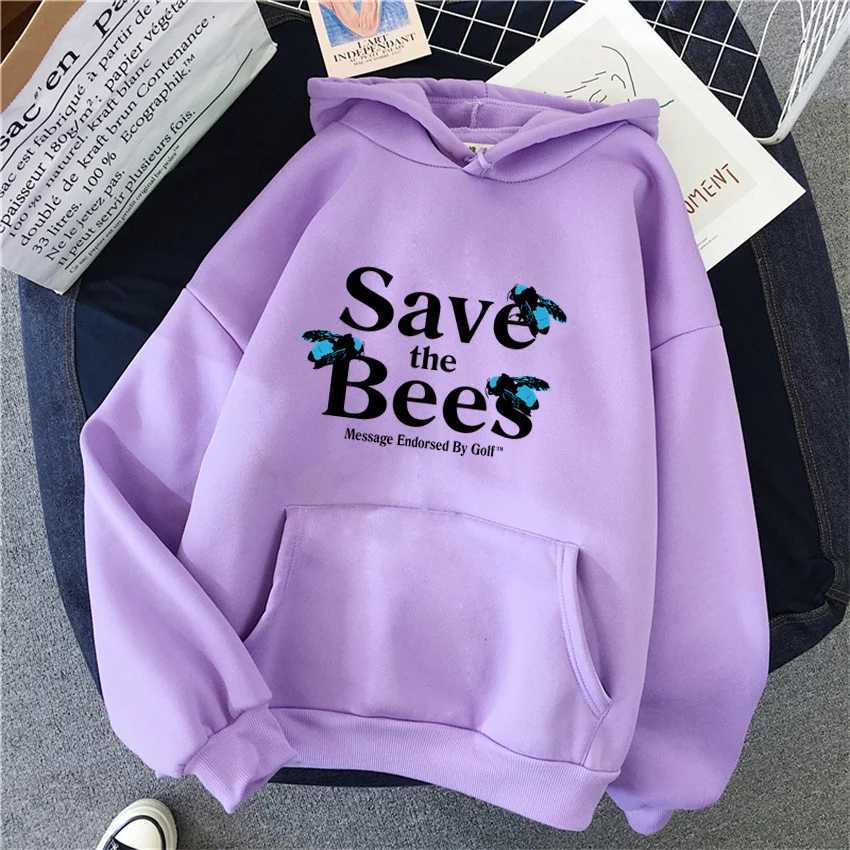 Hip Hop Cartoon Save the Bees printed Women Hoodies Fashion Fleece Men Hoody Pullover Unisex Y2k Female Sweatshirts ClothingX241016