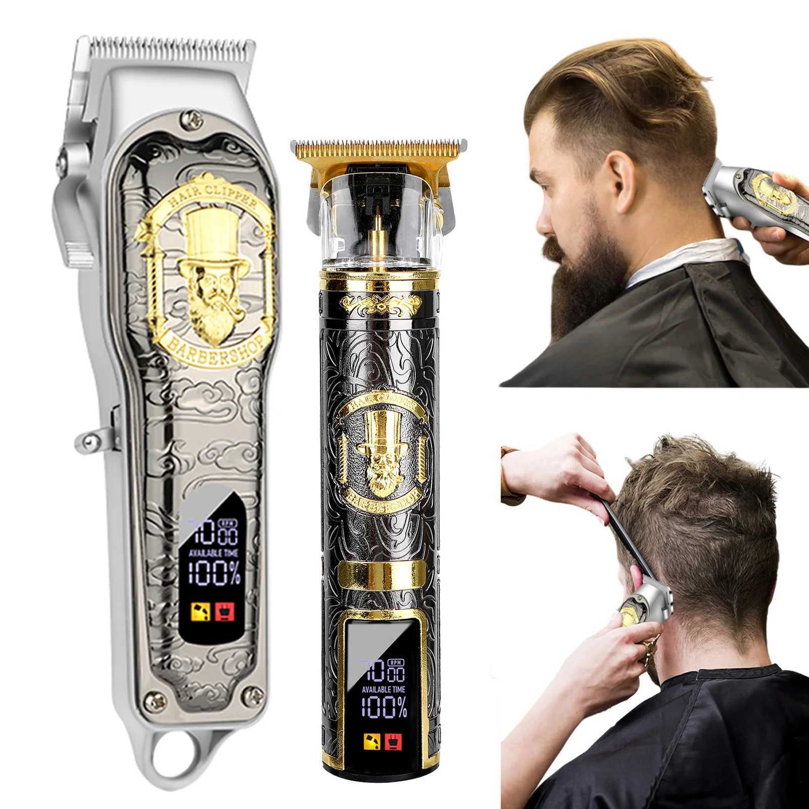 2 household salon electric hair clippers with digital display for hair cutting and beauty purposes W241017