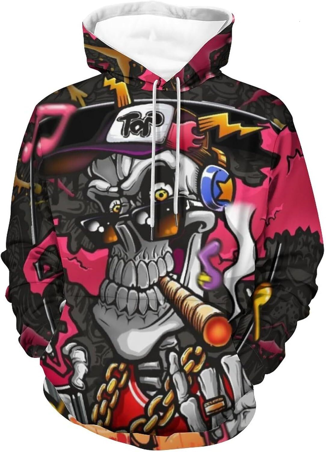 Hoodie for Mens Womens Mens Novelty 3D Print Graffiti Hoodies, Graffiti Hoody,Funny Pullover, Hip Hop Top Graphic Hoodies sweatshirt Pullover Long Sle