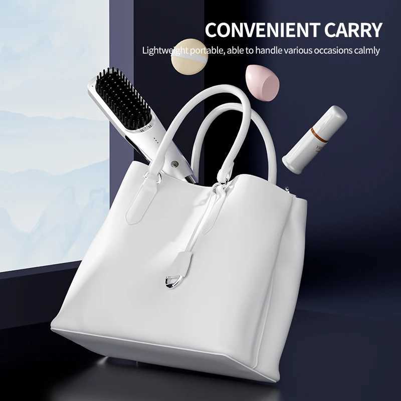 Hair Straightener Comb Quick Heated Electric Comb Hair Straightener Professional Styling Tool Multifunctional Hair Style BrushXJ241016