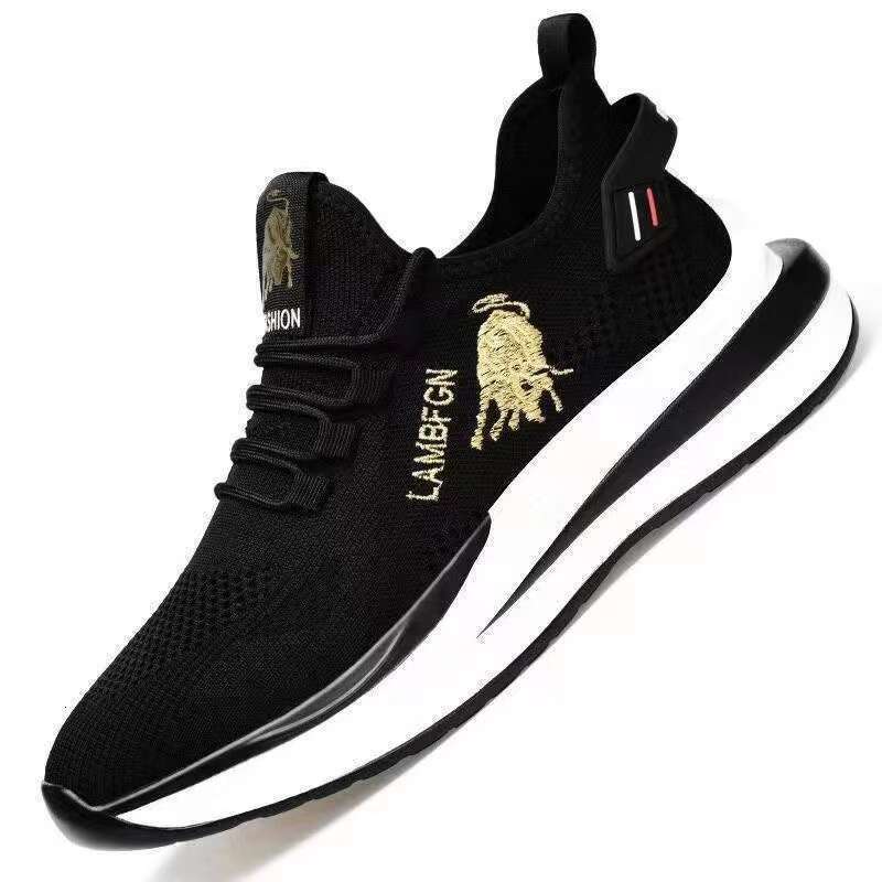 2022 Spring New Men's Sports Shoes Popular Flyknit Breathable Running Shoes Casual Men's Shoes Manufacturer Wholesale 2C0