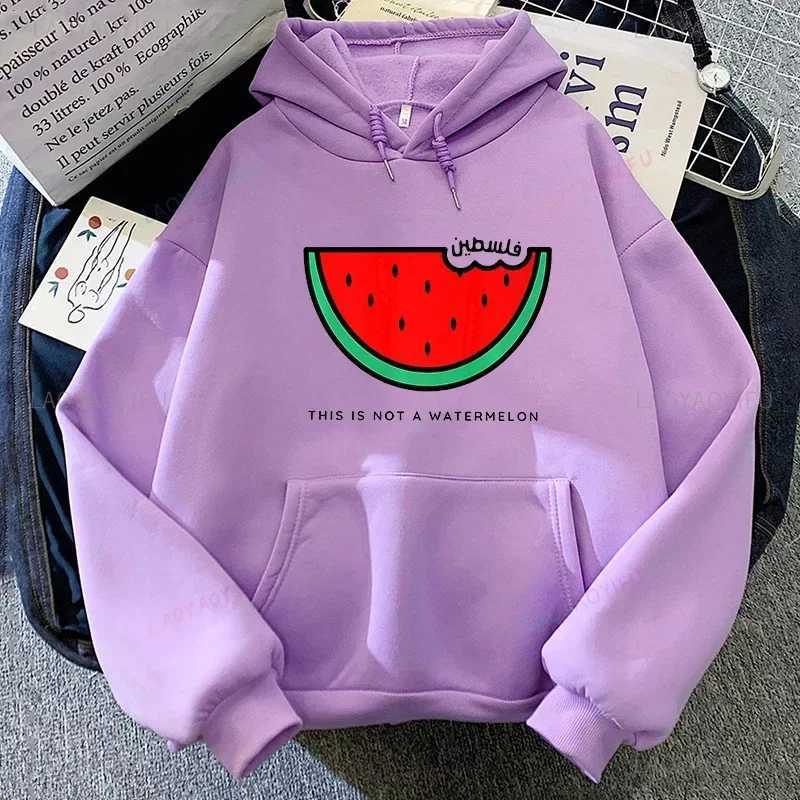 This Is Not A Watermelon Woman Graphic Thermal Hoodies Manga Autumn Winter Fleece Tracksuit Men Sweatshirt Long Sleeve PulloversX241016