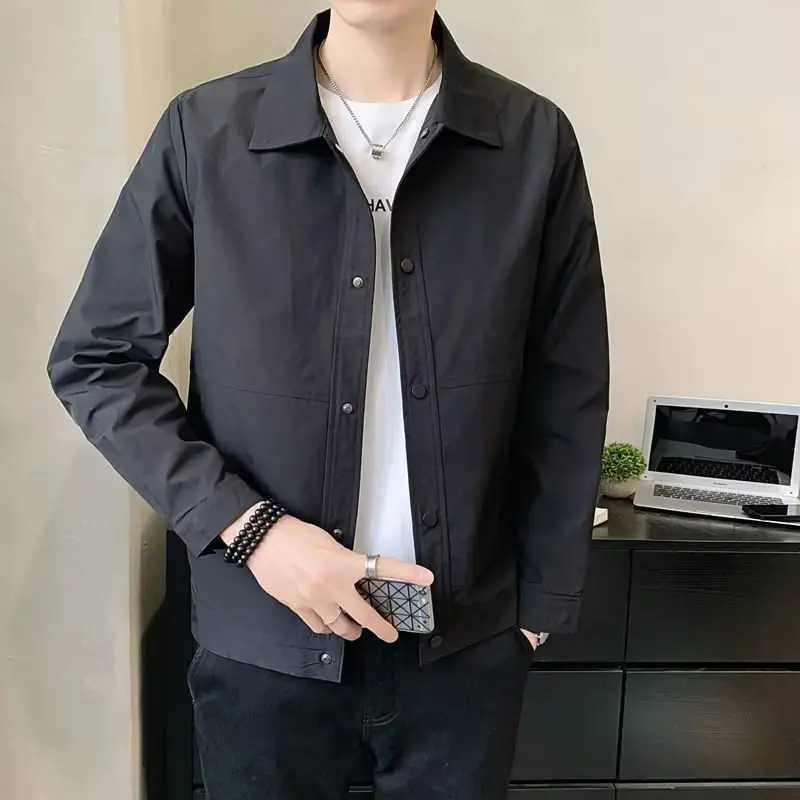 Spring and summer new mens collar jacket fashionable metal decoration mens jacket M241017