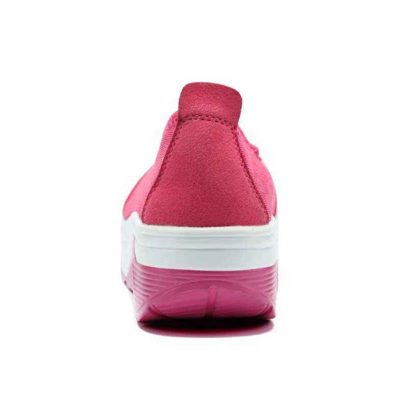 Womens Platform Sports Shoes 2021 New Womens Casual Office Shoes Wedge Swinging Shoes Thick Bottom Large 42 Nurse Work Shoes Y241017