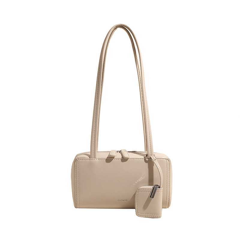 2024 new womens single shoulder and armpit bag simple mother and child bag handbag temperament 1version niche design small square bag Y241017