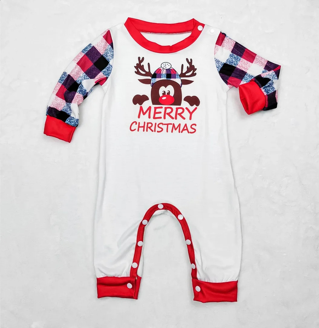 Merry Christmas Print Pajamas Women Men Boys Girls Clothing Set Family Matching Outfits Soft Cute Pyjamas 2 Pieces Suit 241017