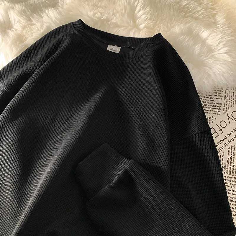 Korean Trend Woman Sweatshirts Waffler Spring Autumn Coat Print Female hoodie Long Sleeves O-neck Pullovers Sporty Rich ClothingX241016