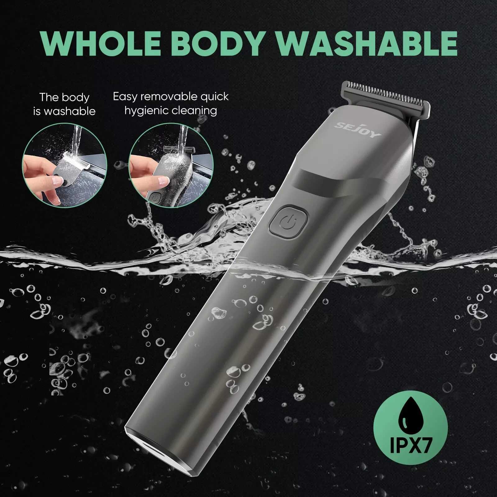Sejoy Mens Professional Hair Clipper Electric Shaver Beard Trimmer Cordless W241017