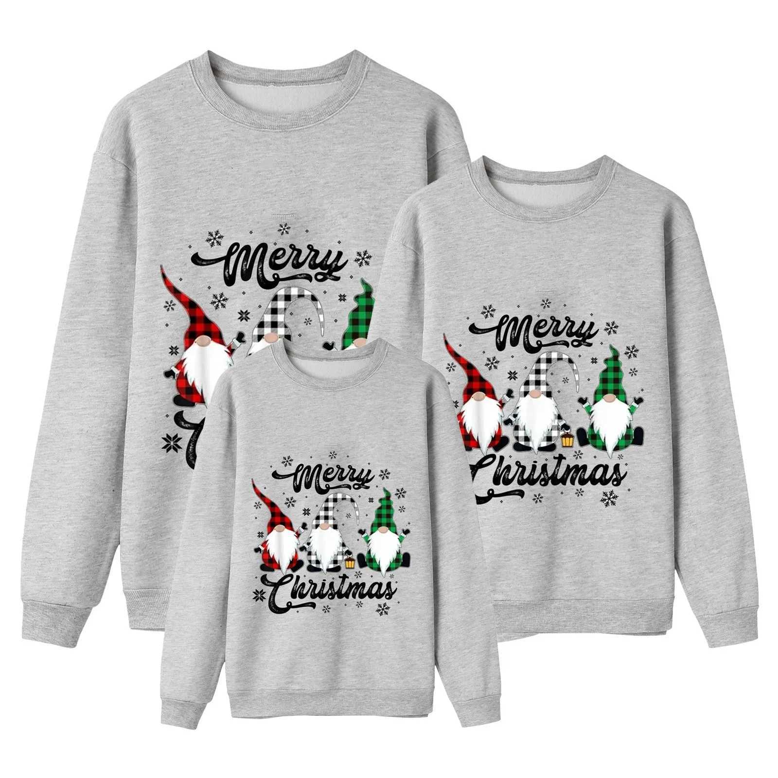 Happy Christmas 2025 for the whole family sportswear Alult childrens Christmas clothing father mother childrens clothing Sudadera Navidad W241015