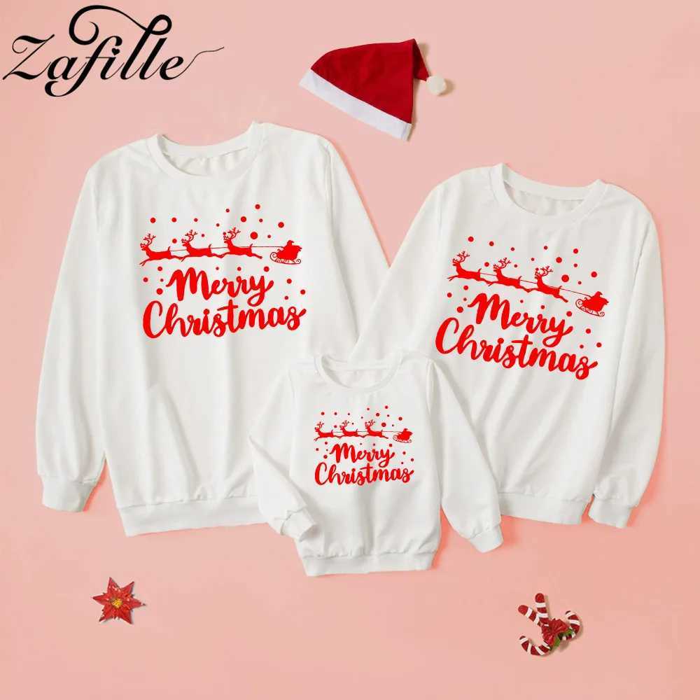ZAFILLE Christmas Jersey Family Clothes Xmas Pullover Family Sweatshirts New Year Costume Dad Son Clothes Mom And Daughter Equal W241015
