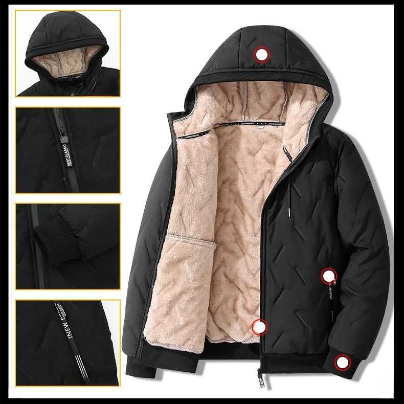 Fleece Coat Padded Jacket with Hat Lightweight Padded Jackets Fleeced Clothing Winter Jackets Warm Thickened Pulsh CoatXJ241017