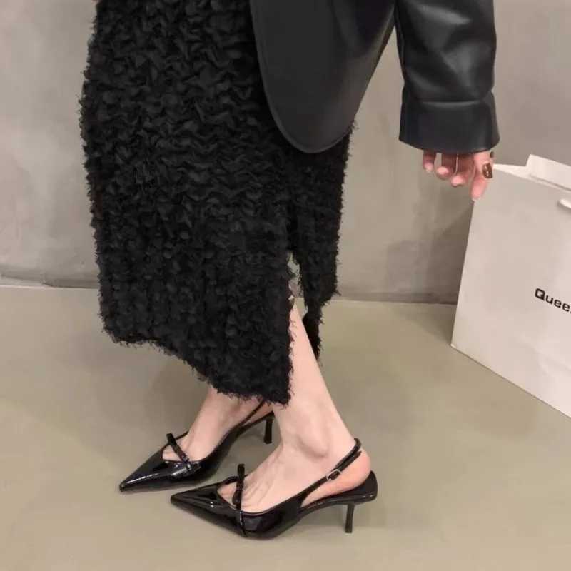 2024 Summer New Womens Shoes Fashion Light Smooth Monochrome Dot Womens Sandals Thin High Heels Dress Sexy High Heels Y241017