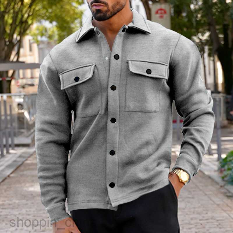 Men's Jackets Coats Winter Casual Men's Velvet Collar Top Single breasted Solid Color Slimming Jacket