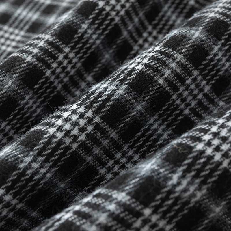 Men Shirt Plaid Flannel Retro Long Sleeve Oversized Loose Cotton Casual Male Youth Design Soft Fall Black Formal Dress Shirt LX241017