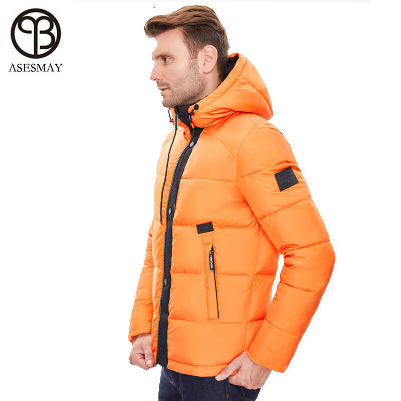 Asesmay 2024 New Men Winter Jackets Stylish Coat Male Thick Warm Fashion Coats Hooded Parka Man Clothing Brand Outerwear