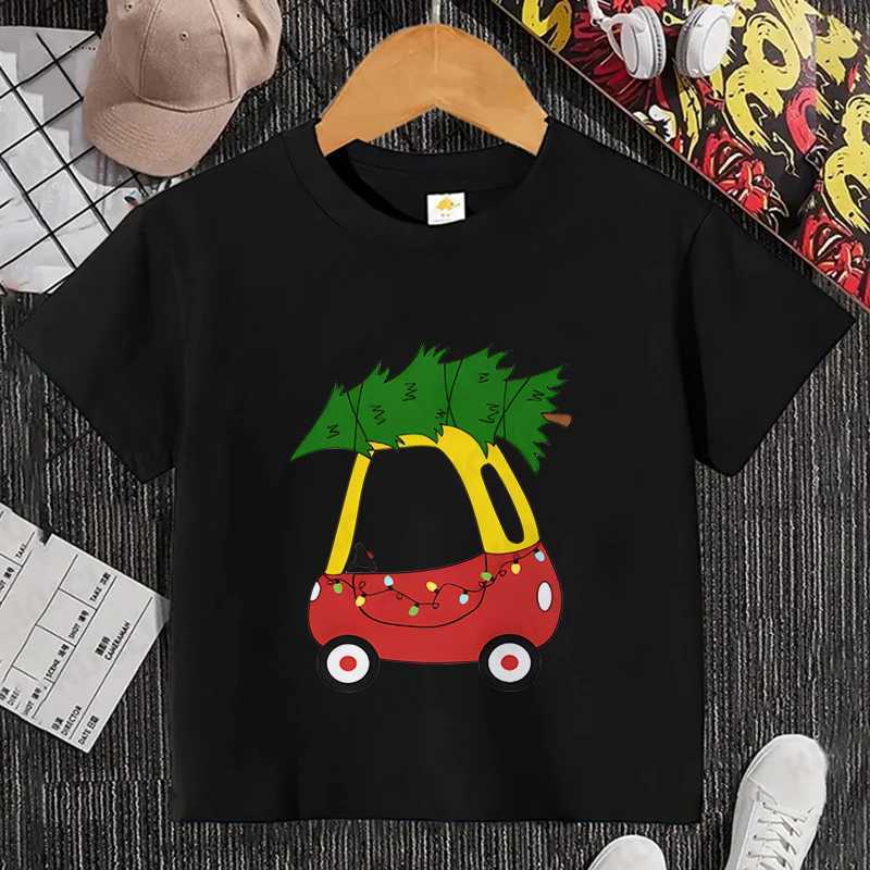 Fun Childrens Christmas Tree Sweater Comfortable Set Baby Girl Boy Clothing Holiday T-shirt Childrens Christmas Gift W241015