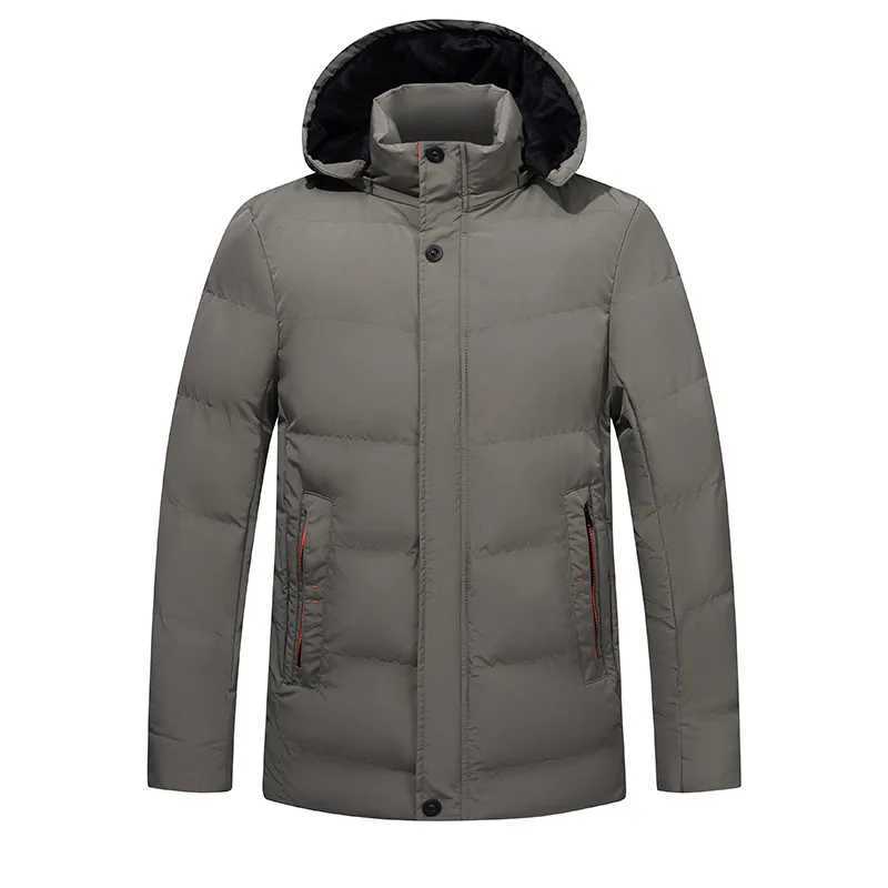 Autumn and Winter Jacket Men New Casual Puffer Jacket Mens Down Cotton Coat Hooded Padded Jackets Outdoor Fur Thick Warm Coat X241017