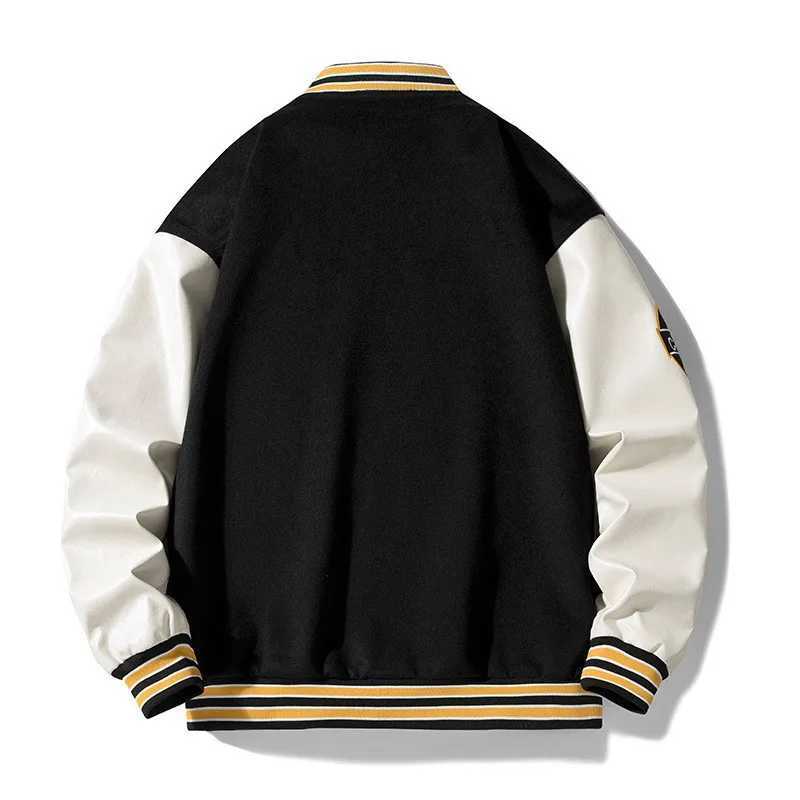 Spring and Autumn Sports Stadium Award Letter Embroidery University Baseball Bomber Jacket unisex school team jacket street M241017