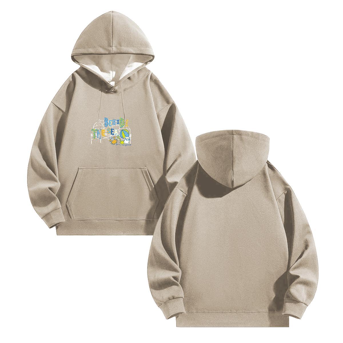 New Hoodie for Men Long Sleeve Soft Loose Men's Hooded Sweatshirt Cartoon Print Tops Casual 350g Cotton