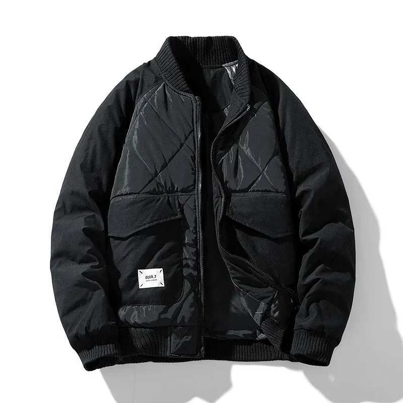 Bomber jacket fashionable casual warm winter jacket mens autumn jacket commodity baseball puff jacket high street jacket top X241017