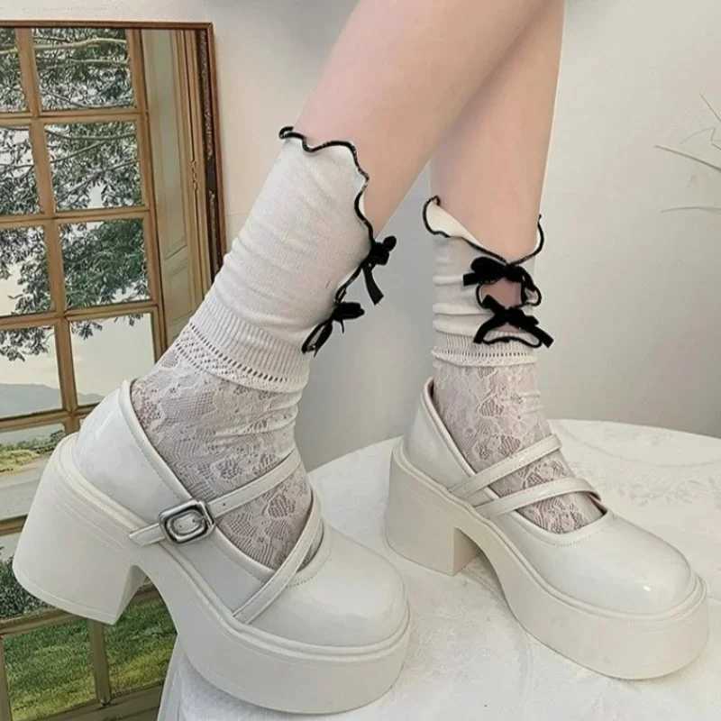 New womens high heels Mary Jane shoes Sweet Lolita style Gothic thick soled high heels Womens plus ankle buckle party shoes Y241017