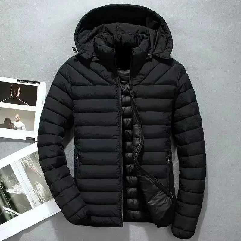 Padding Slim Fit Mens Padded Coat Hooded Down Jackets Mens Lightweight fluffy Park Shorts Casual Promotion Winter Clothing X241017
