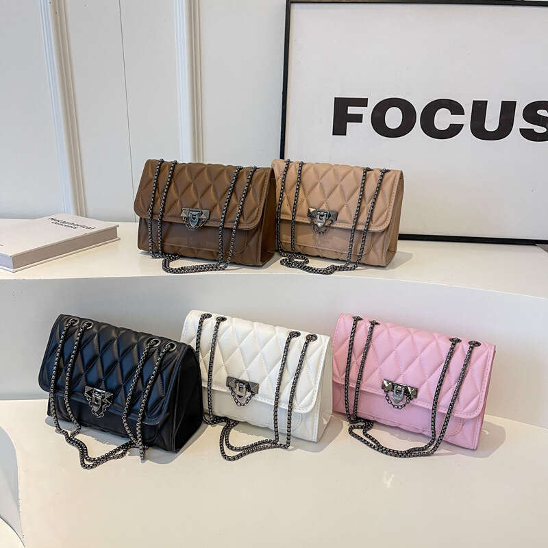Chain diamond grid small square women's 2024 autumn and winter new fashion shoulder crossbody bag