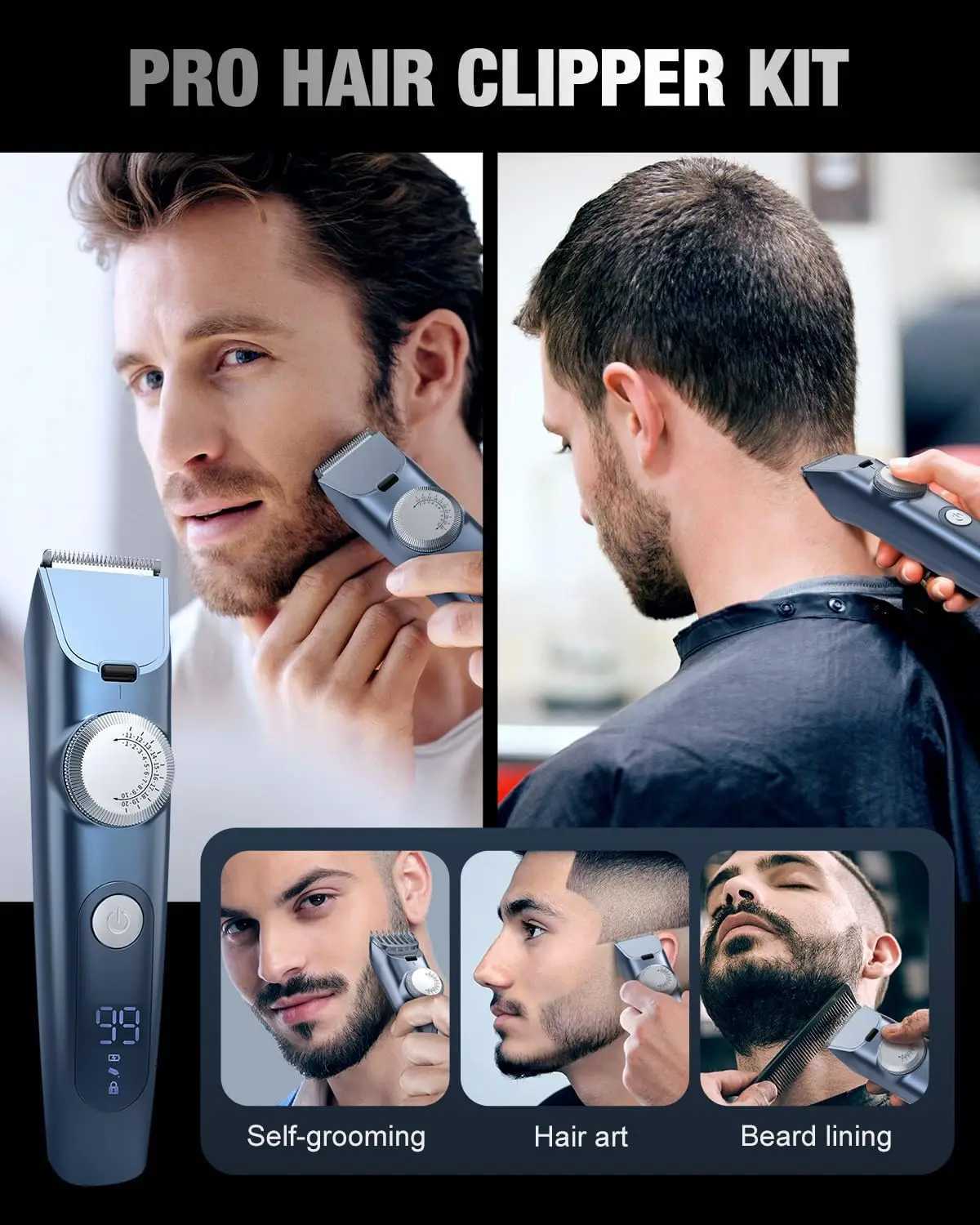 SEJOY Mens Beard Trimmer Mustard Trimmer Cordless Trimmer W241017
