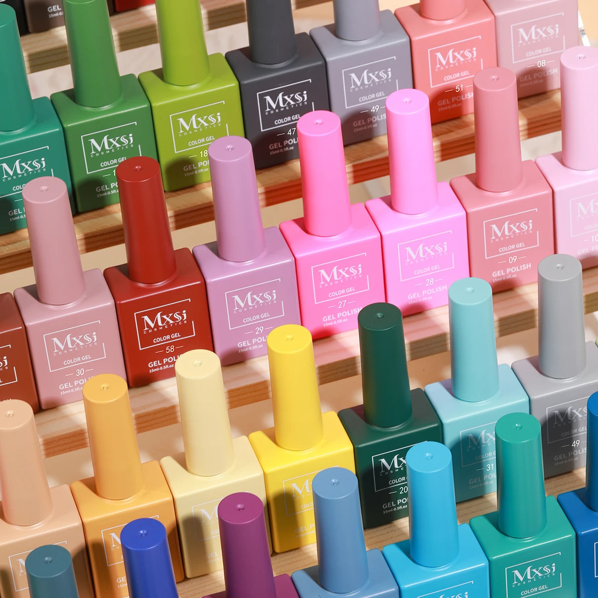 MXsi 60 Color gel nail polish Set 15ml Flash Soap UV Semi Permanent Varnish Salon Nail Accessories gel Set 241007