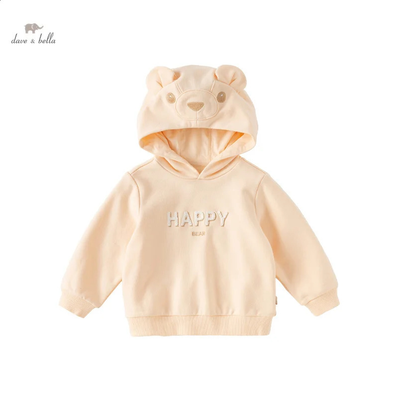 Dave Bella Spring Girls Boys Baby Children Pullover Top Sweatshirt Casual Fashion Lovely Hoodie Undershirt DB1248197 241017