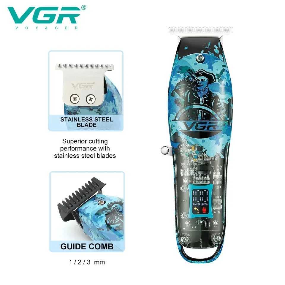 VGR combination kit hair clipper electric shaver professional hair clipper mens rechargeable cordless hair clipper lithium W241017