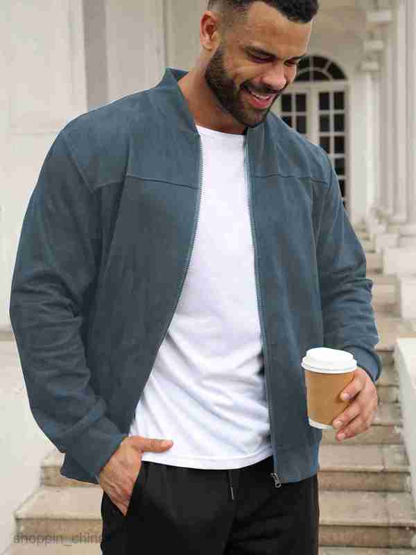 Men's Jackets Coats new men's fashion casual suede hoodie jacket