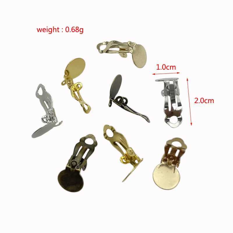 30 earring clips unperforated photo glass Cabochon setup camera jewelry base handmade discovery earring material iron W241017