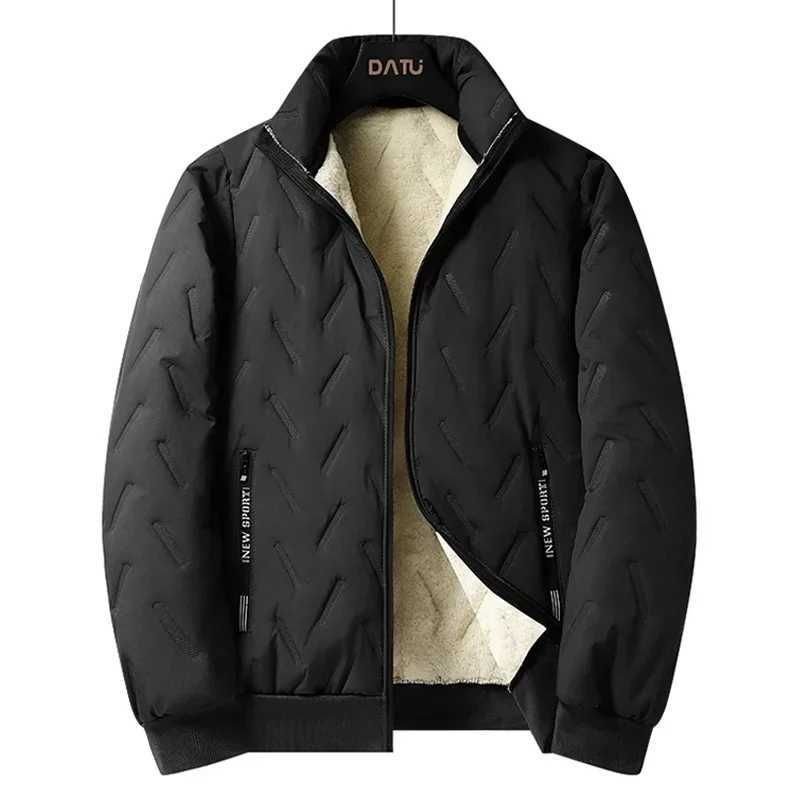 Men Thickened Jacket 7XL Warm Winter Coat Mens Cropped Woolen Plus Size Jackets Windproof Casual Fashion Cotton-padded Coat X241017