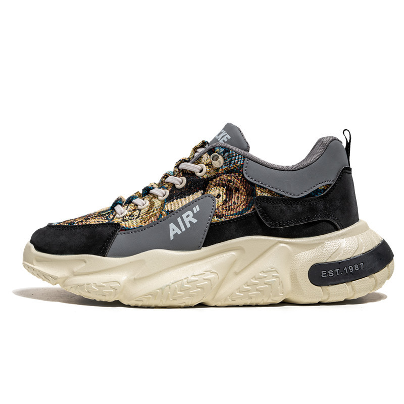 Trendy Running Shoes 2024 Autumn New Breathable Mesh Popular Casual Sports Shoes Thick Bottom Daddy Tide Shoes