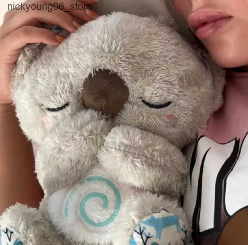 Baby Toy Cute Soothing Koala Bear Sleep Toys for Kids Baby Calming Anxiety Relief Breathing Koala Toy Sleep Buddy Plush Doll With Lights L240910