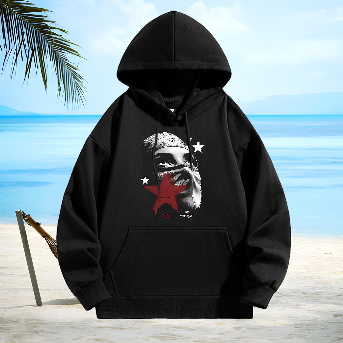 Classic Casual Men's Hooded Sweatshirt Hooded Collar Long Sleeves Cool Design Hoodie for Man Woman Daily Outfit Tops Hoody Plus Size Cartoon Warm