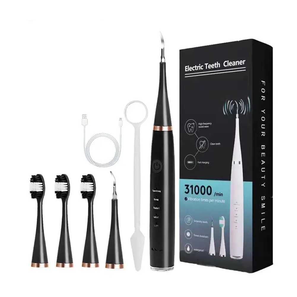 6-in-1 ultrasonic dental cleaner Tartar toothbrush electric cleaner sonic tooth remover dental plate G8h7 M241017