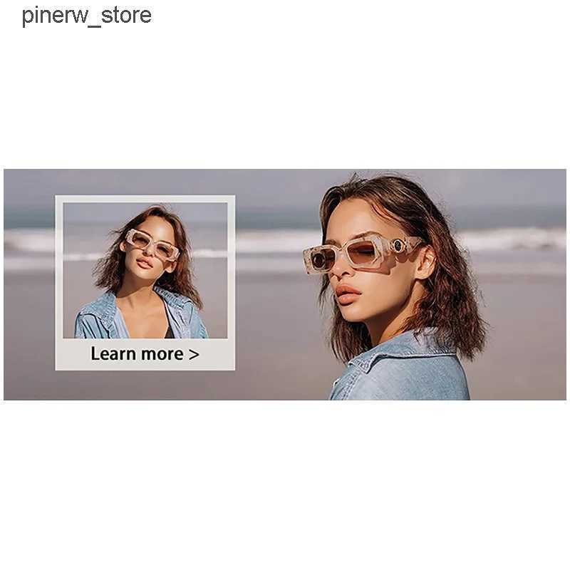 Sunglasses Sunglasses Glasses Frame Spectacle Eyewear Accessories Women Fashion Square Outdoor UV400 AE1378B Cool Street Sunglasses L240910