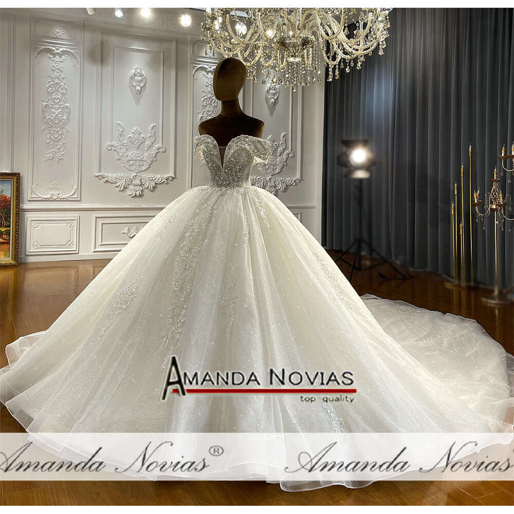 Off The Shoulder Straps Wedding Dress Ball Gown
