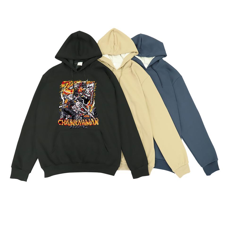 Wholesale Hoodie Drawstring Long Sleeve Brand Men's Hooded Sweatshirt Anime Oversized US Size Top Hoody Y2K Thick Plush