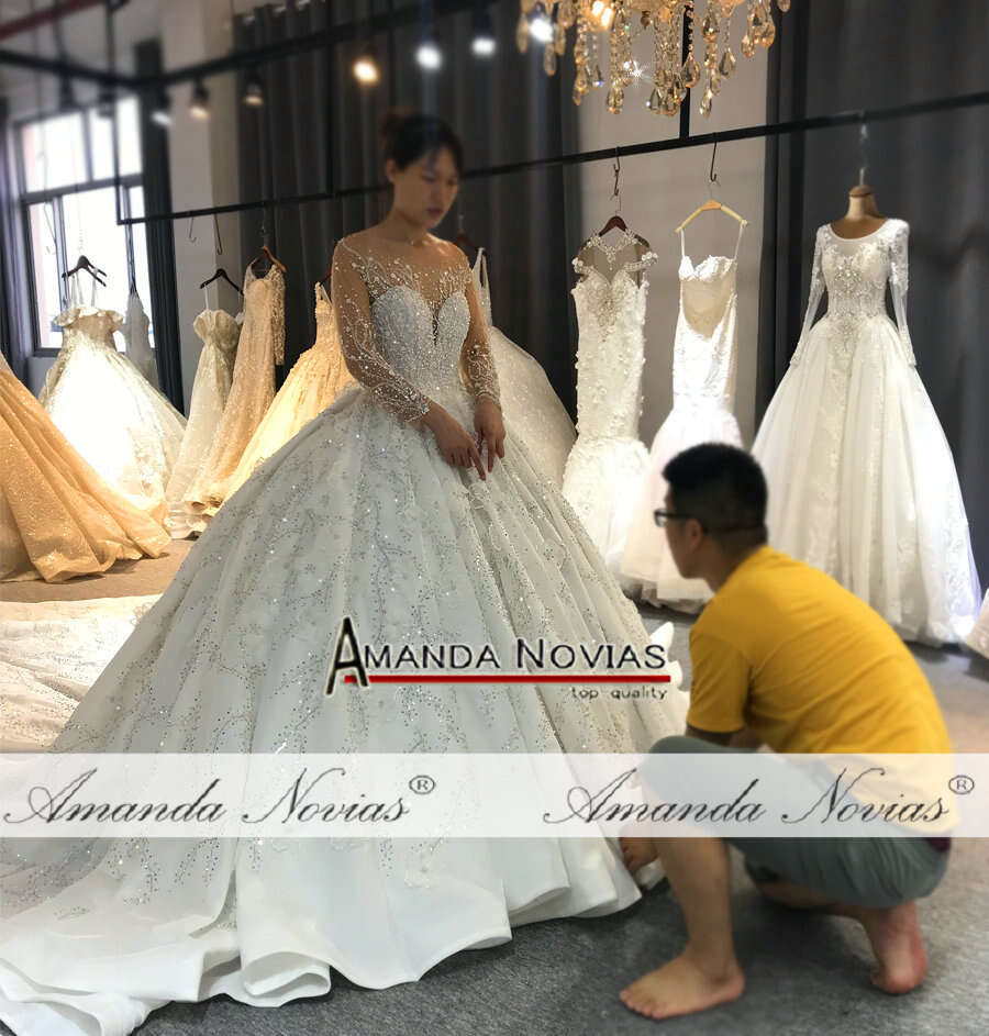 Amanda Novias High Quality Custom Made Wedding Design Bridal Dress