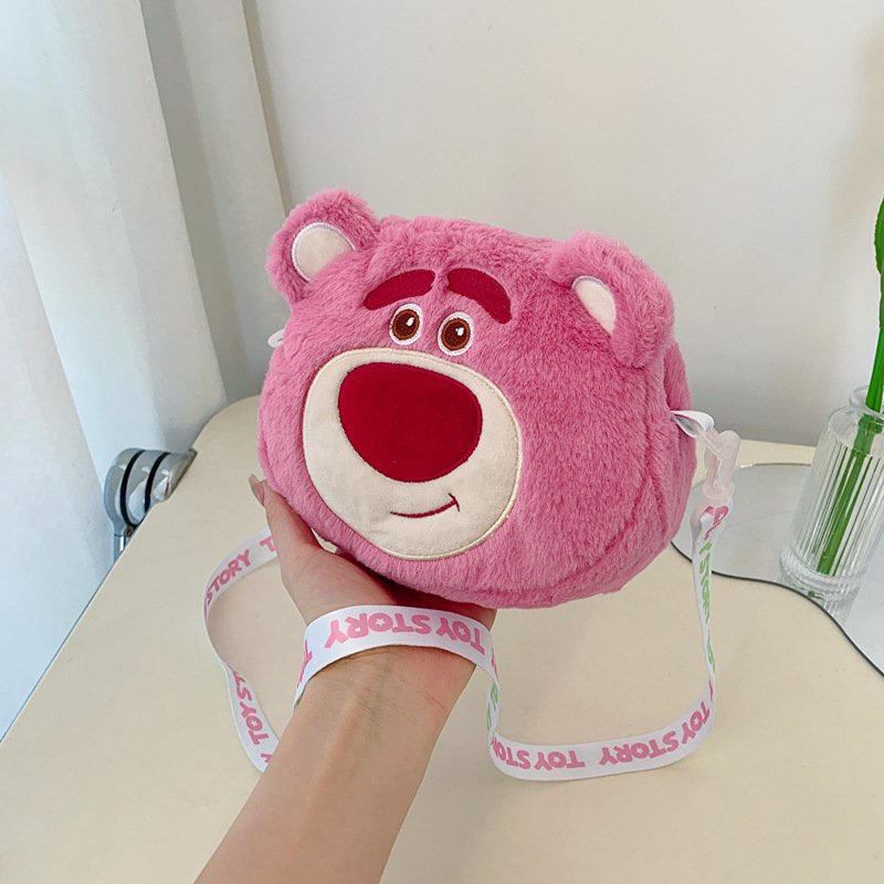 Fashionable New Cute and Fresh Doll Plush Toy Crossover Bag Women's Single Shoulder Crossbody Simple