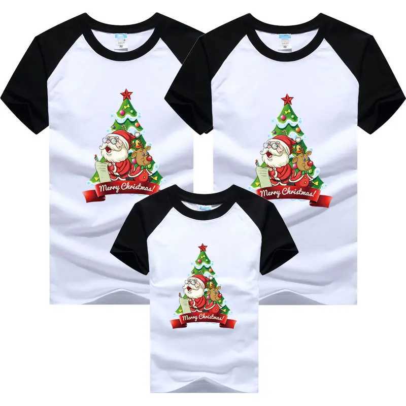 New Family Appearance Mom Dad Mom Daughter Son Christmas Tree New Years Cotton Sweater Set Family Matching Clothes W241015