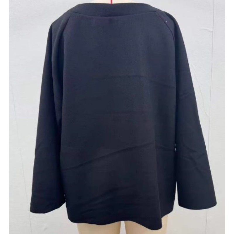 Women's Jackets 2024 Autumn Winter Loose Short Imitation Cashmere Long Sleeved Jacket Coat Fashion Red Black Coats