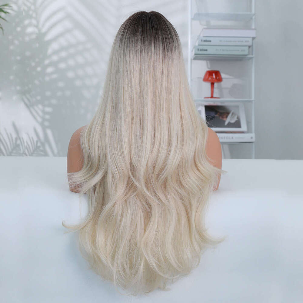 Yiwu Production Women's Long Curly Hair Rose Inner Net Natural Breathable Wig Cover Full Head 27 Inches
