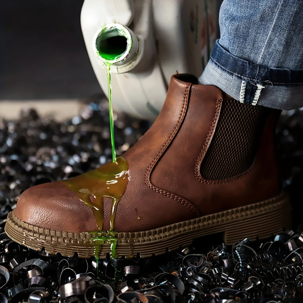 Waterproof Safety Boots Men Steel Toe Shoes Work Anti-smash Anti-puncture Indestructible Sport Protective Safety Shoes 241008