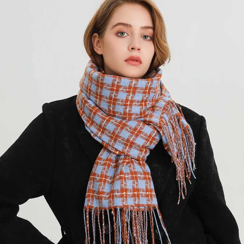 Classic Fashion Pashmina Scarf Tassel Plain Scarf Cashmere style Scarf Warm Solid Shawl Warm Shawl Womens Bandana Foard 2024 X241017