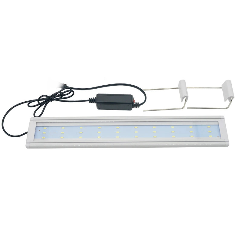 Aquarium LED light ultra-thin fish tank aquarium plant growth light waterproof bright clip light blue LED 18-72cm for plants 220V 241016